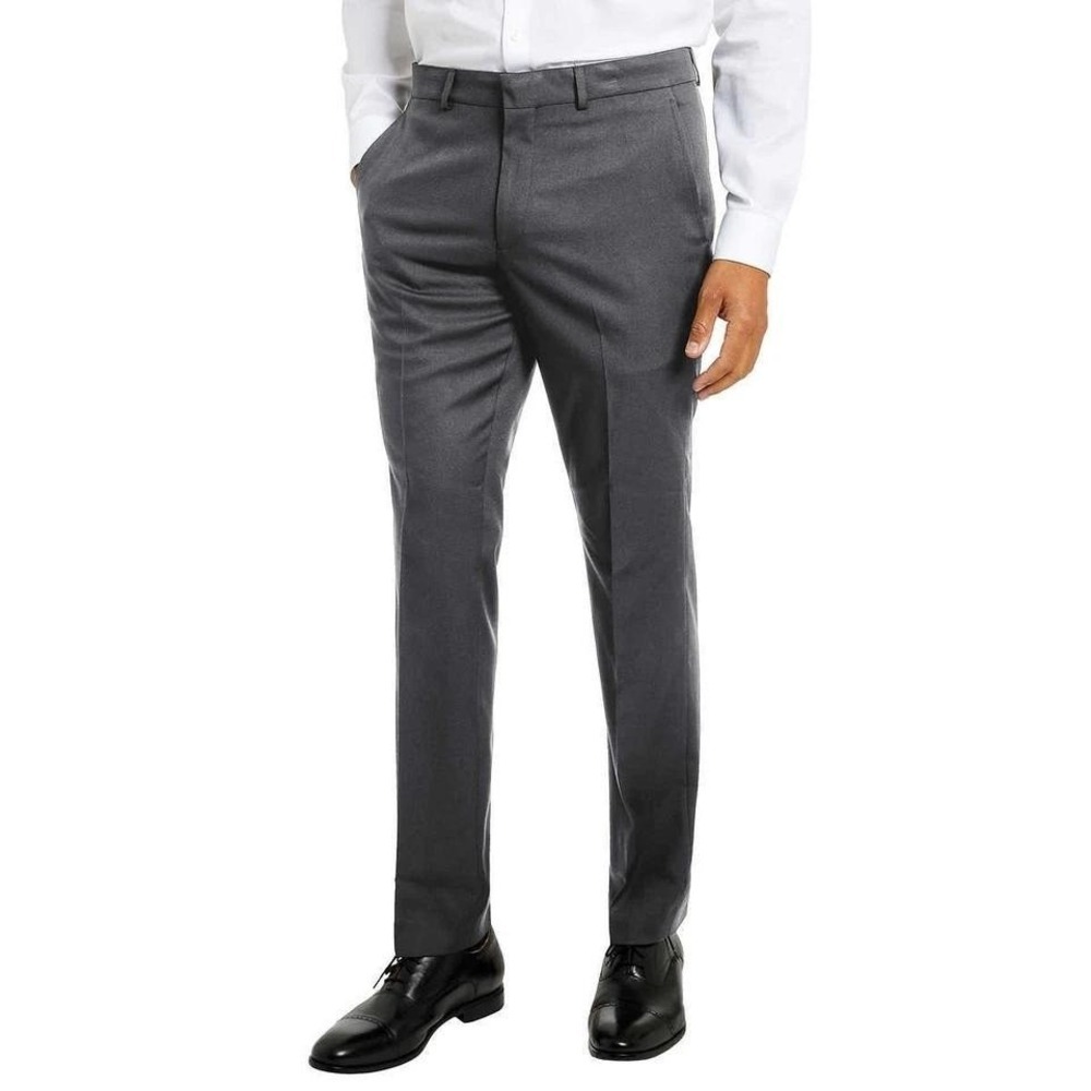 NEW Reaction Kenneth Cole Men's 36W x 30L Modern Fit  Gray Dress Pants